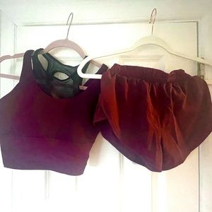 Lulu lemon matching purple/burgundy set